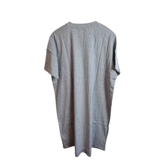 Adidas Shirt Womens 1X Dress Loose Fit Medium Three Stripes Grey Heather - Picture 4 of 16